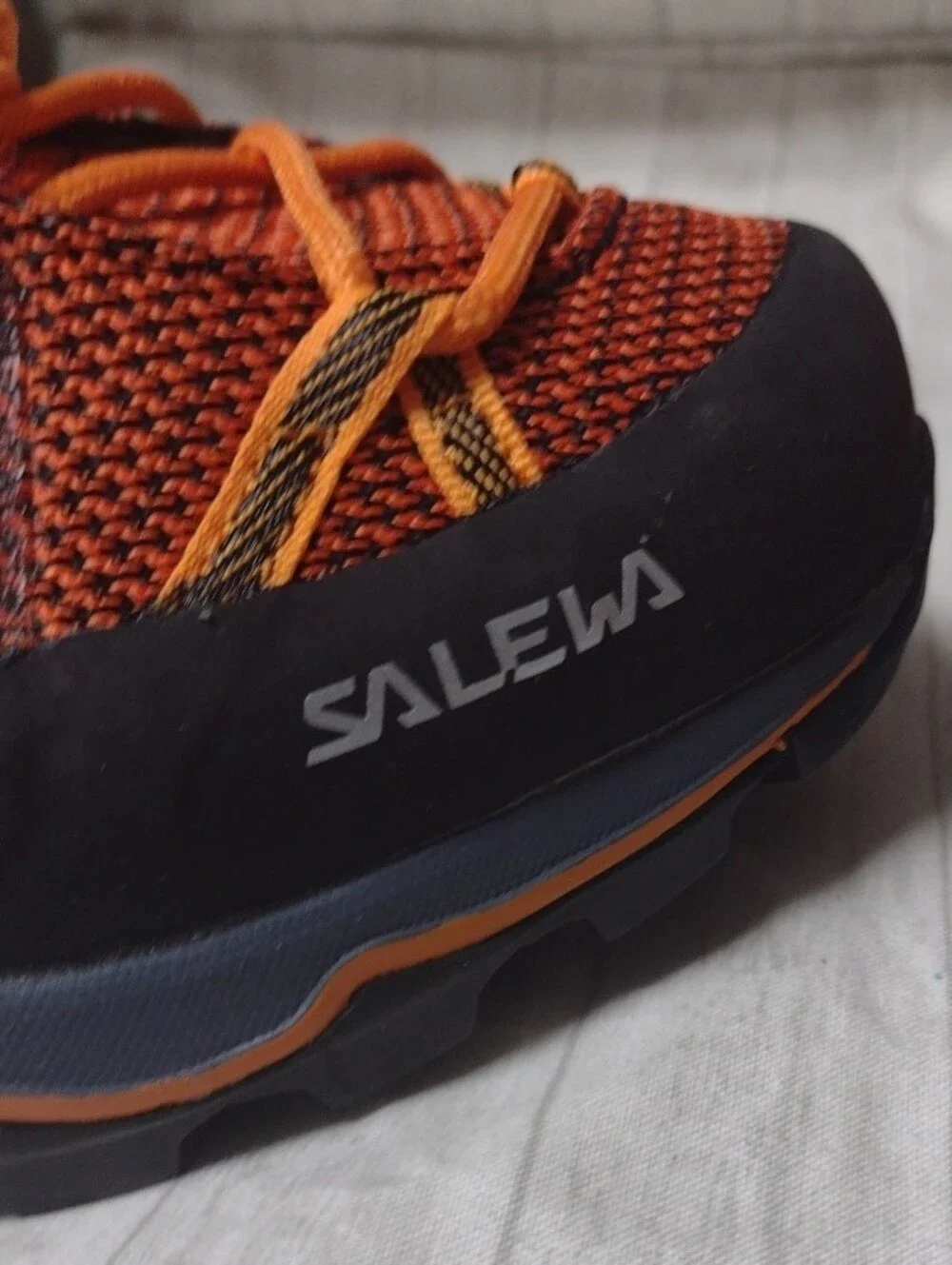 Salewa Men's Orange And Black Hiking Shoes (J1113)